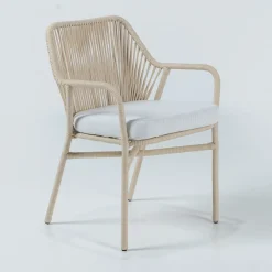 Viadurini in the Garden Metallsessel-Gartenstuhl aus Aluminium und Seilgeflecht - Asteria