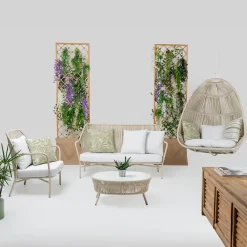 Viadurini in the Garden Metallsessel-Gartenstuhl aus Aluminium und Seilgeflecht - Asteria