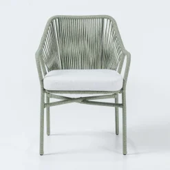 Viadurini in the Garden Metallsessel-Gartenstuhl aus Aluminium und Seilgeflecht - Asteria