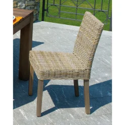 Viadurini in the Garden Gartenstühle Holz-Gartenstuhl aus Holz und Faser in Grau Kubu - Bosco