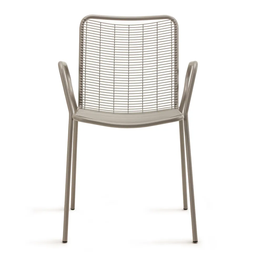 Viadurini in the Garden Gartenstühle Metall-Gartenstuhl aus Metall mit Armlehnen Made in Italy 2 Stück - Vikas