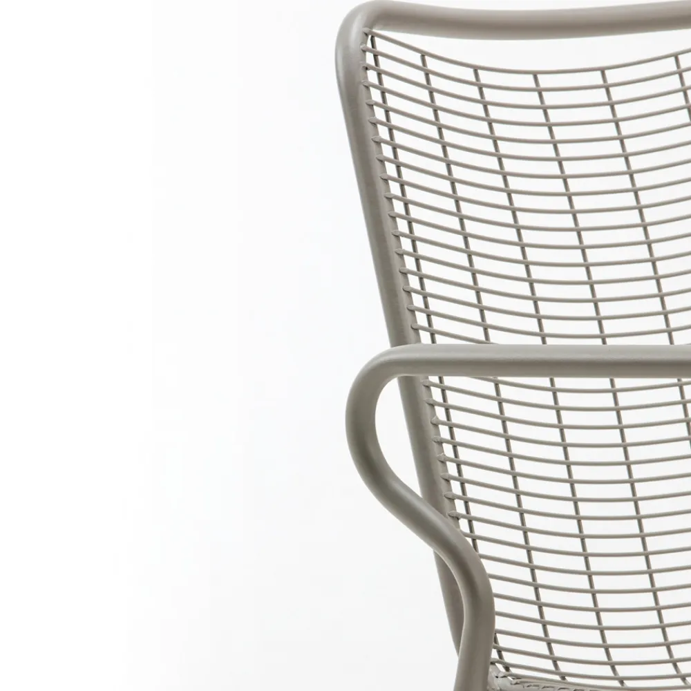 Viadurini in the Garden Gartenstühle Metall-Gartenstuhl aus Metall mit Armlehnen Made in Italy 2 Stück - Vikas