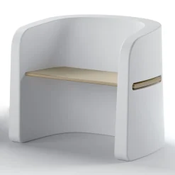 Viadurini in the Garden Sessel Kunststoff-Gartenstuhl aus Polyethylen und Birkenholz Made in Italy - Talula