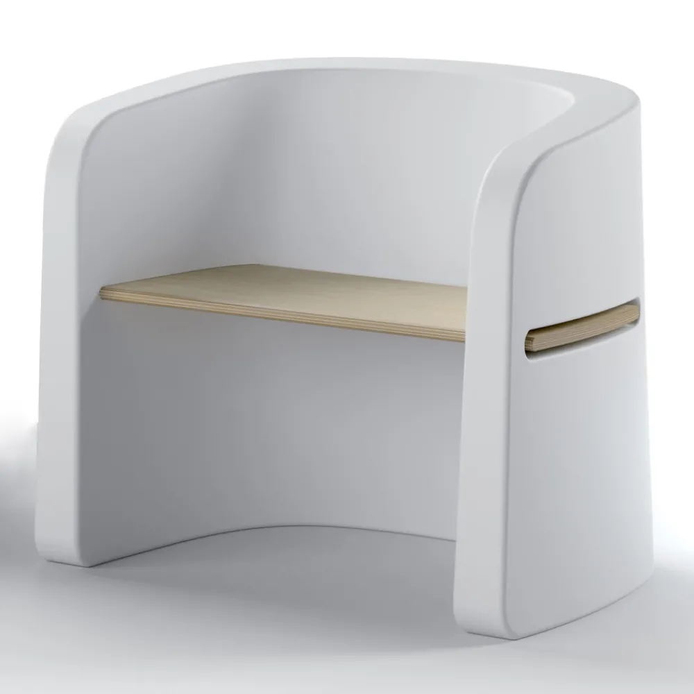 Viadurini in the Garden Sessel Kunststoff-Gartenstuhl aus Polyethylen und Birkenholz Made in Italy - Talula