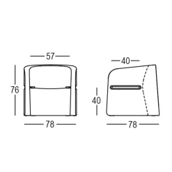 Viadurini in the Garden Sessel Kunststoff-Gartenstuhl aus Polyethylen und Birkenholz Made in Italy - Talula