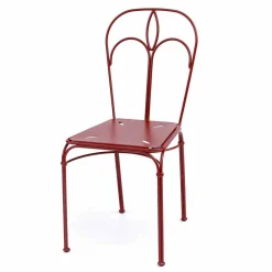 Viadurini in the Garden Gartenstühle Metall-Gartenstuhl aus rotem Eisen mit Kissen Made in Italy, 2 Stück - Achat