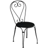 Viadurini in the Garden Gartenstühle Metall-Gartenstuhl aus schwarz lackiertem Eisen mit stapelbarer Struktur - Nacim