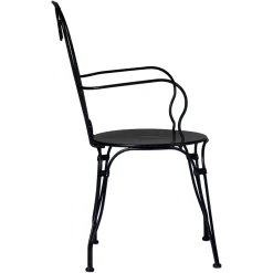 Viadurini in the Garden Gartenstühle Metall-Gartenstuhl aus schwarz lackiertem Eisen mit stapelbarer Struktur - Nacim