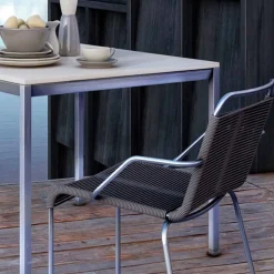 Viadurini in the Garden Gartenstühle Metall-Gartenstuhl aus Stahl mit Armlehnen und Kordel Made in Italy - Madagaskar2