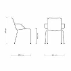 Viadurini in the Garden Gartenstühle Metall-Gartenstuhl aus Stahl mit Armlehnen und Kordel Made in Italy - Madagaskar2