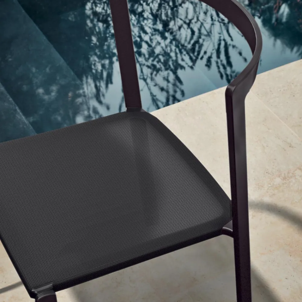 Viadurini in the Garden Gartenstühle Metall-Gartenstuhl aus Textilene und Aluminiumbasis Made in Italy - Milanka