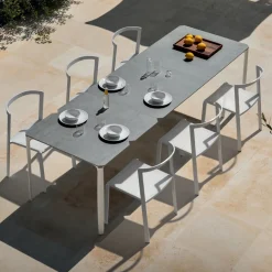 Viadurini in the Garden Gartenstühle Metall-Gartenstuhl aus Textilene und Aluminiumbasis Made in Italy - Milanka