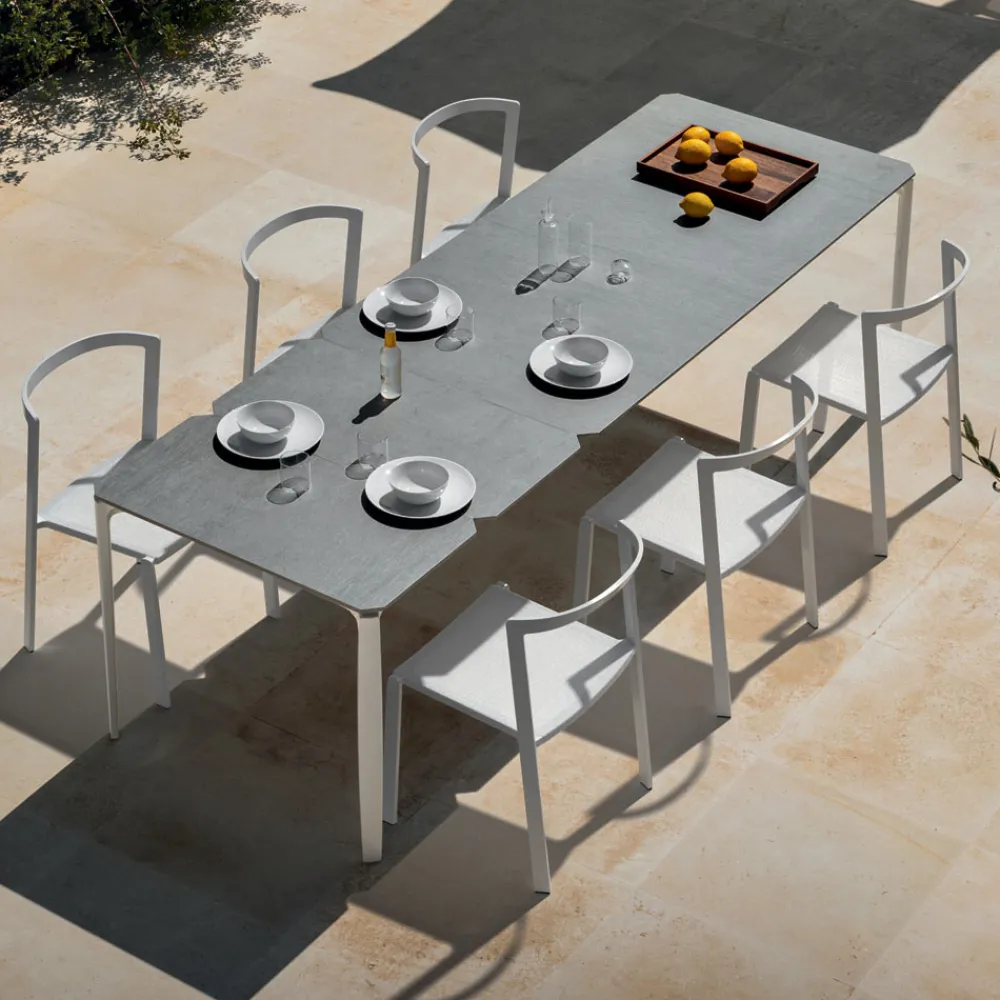 Viadurini in the Garden Gartenstühle Metall-Gartenstuhl aus Textilene und Aluminiumbasis Made in Italy - Milanka