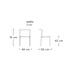 Viadurini in the Garden Gartenstühle Metall-Gartenstuhl aus Textilene und Aluminiumbasis Made in Italy - Milanka
