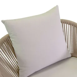 Viadurini in the Garden Metallsessel-Gartenstuhl mit Aluminiumrahmen und Seilen mit Kissen - Zelt