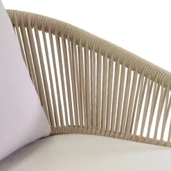 Viadurini in the Garden Metallsessel-Gartenstuhl mit Aluminiumrahmen und Seilen mit Kissen - Zelt