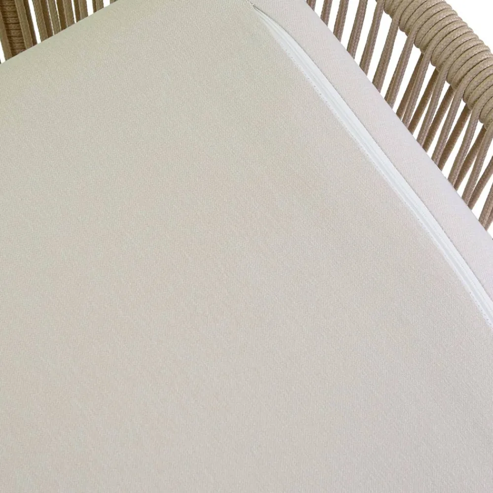 Viadurini in the Garden Metallsessel-Gartenstuhl mit Aluminiumrahmen und Seilen mit Kissen - Zelt