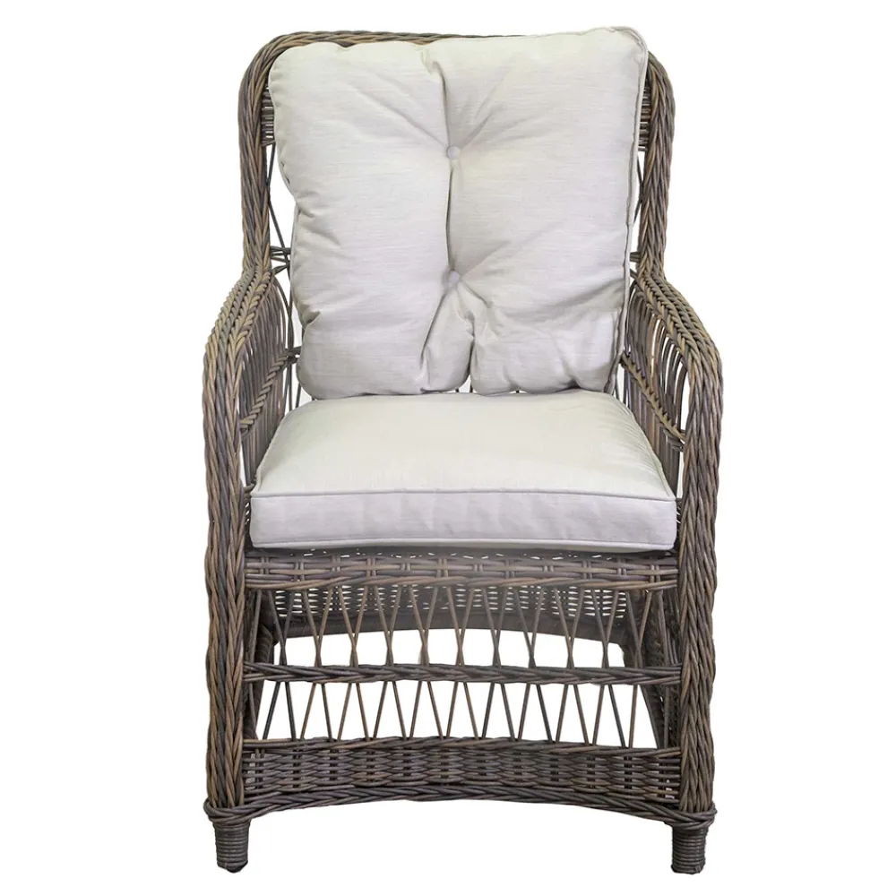 Viadurini in the Garden Metallsessel-Gartenstuhl mit Aluminiumgestell und Polyrattan-Bespannung - Puntina