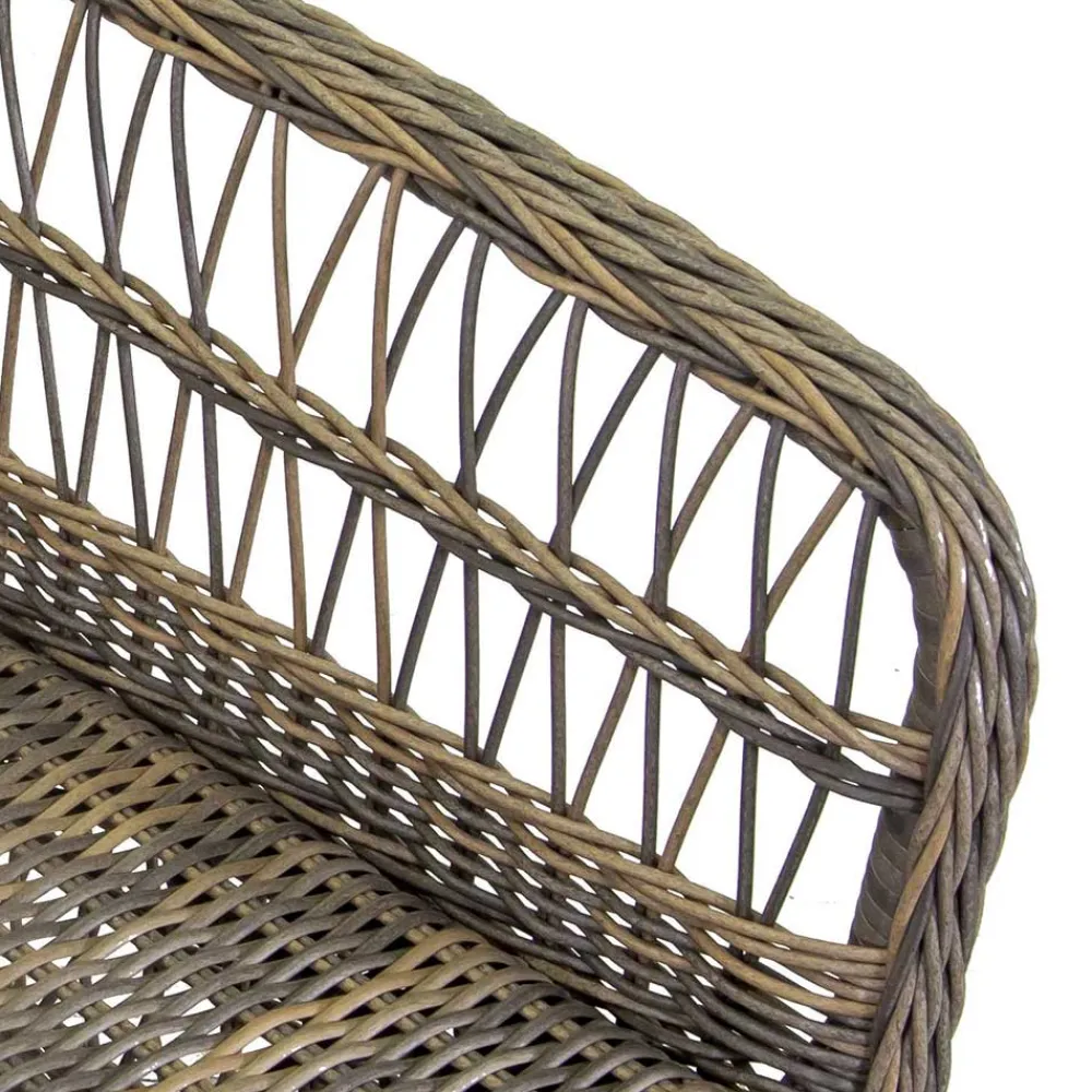 Viadurini in the Garden Metallsessel-Gartenstuhl mit Aluminiumgestell und Polyrattan-Bespannung - Puntina