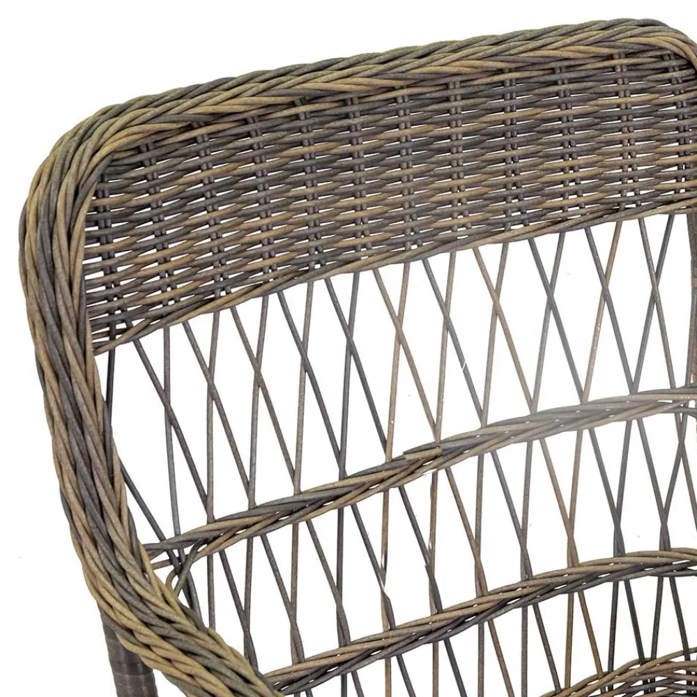 Viadurini in the Garden Metallsessel-Gartenstuhl mit Aluminiumgestell und Polyrattan-Bespannung - Puntina