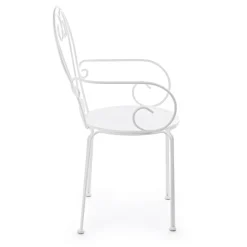 Viadurini in the Garden Gartenstühle Metall-Gartenstuhl mit Armlehnen Shabby Chic Design in Stahl - Charm