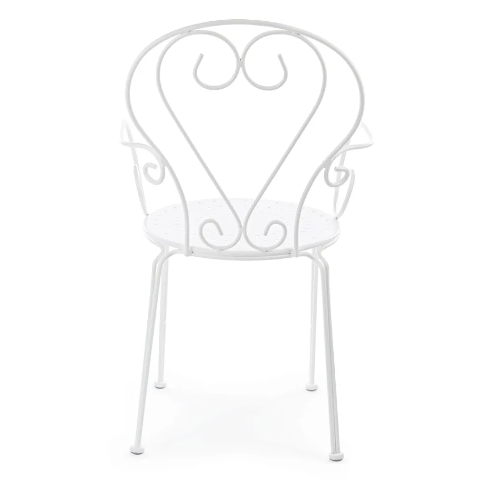 Viadurini in the Garden Gartenstühle Metall-Gartenstuhl mit Armlehnen Shabby Chic Design in Stahl - Charm