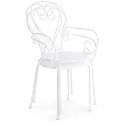 Viadurini in the Garden Gartenstühle Metall-Gartenstuhl mit Armlehnen Shabby Chic Design in Stahl - Charm