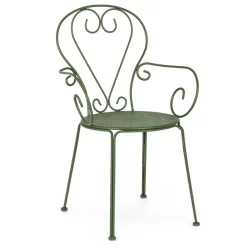 Viadurini in the Garden Gartenstühle Metall-Gartenstuhl mit Armlehnen Shabby Chic Design in Stahl - Charm