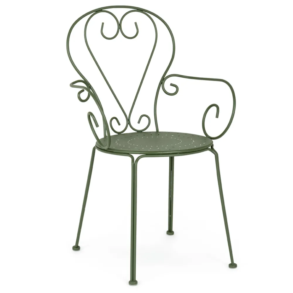 Viadurini in the Garden Gartenstühle Metall-Gartenstuhl mit Armlehnen Shabby Chic Design in Stahl - Charm