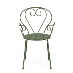 Viadurini in the Garden Gartenstühle Metall-Gartenstuhl mit Armlehnen Shabby Chic Design in Stahl - Charm