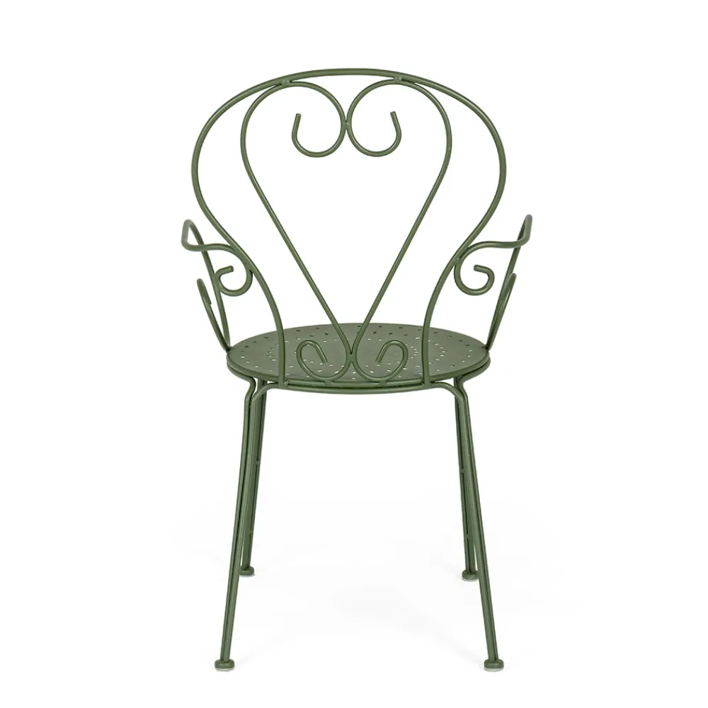 Viadurini in the Garden Gartenstühle Metall-Gartenstuhl mit Armlehnen Shabby Chic Design in Stahl - Charm