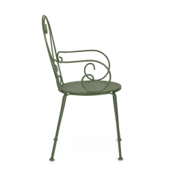 Viadurini in the Garden Gartenstühle Metall-Gartenstuhl mit Armlehnen Shabby Chic Design in Stahl - Charm