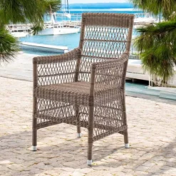 Viadurini in the Garden Gartenstühle Rattan-Gartenstuhl mit Armlehnen aus Polyrattan - Gigi