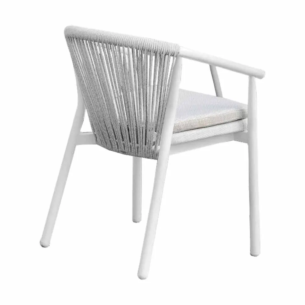 Varaschin Gartenstühle Metall-Gartenstuhl mit Armlehnen Stapelbar gepolstert H 78cm - Smart von