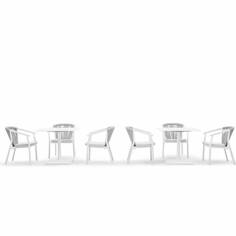 Varaschin Gartenstühle Metall-Gartenstuhl mit Armlehnen Stapelbar gepolstert H 78cm - Smart von