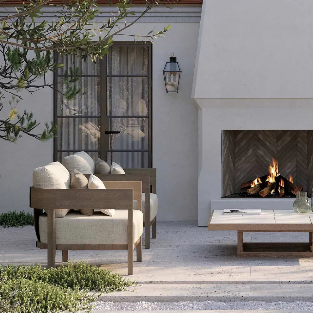 Viadurini in the Garden Holzsessel-Gartenstuhl mit Teakholzrahmen Made in Italy - Briga