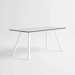 Viadurini in the Garden Gartentische Fest-Gartentisch aus modernem Design aus weißem Aluminium und HPL-Laminat - Oceania2