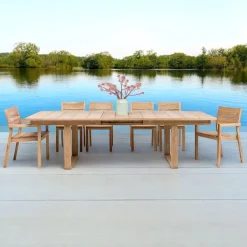 Viadurini in the Garden Gartentische Aus Teakholz-Gartentisch aus Teakholz, ausziehbar auf 270 cm - Marie