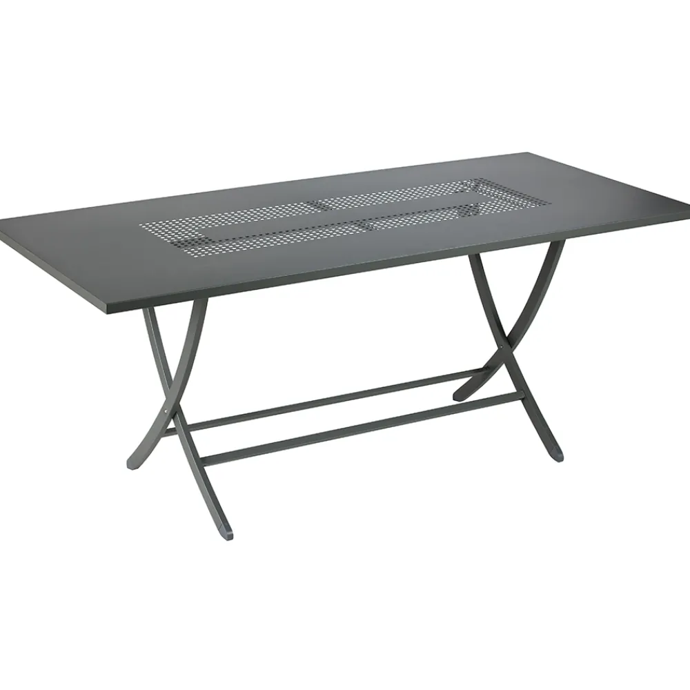 Viadurini in the Garden Gartentische Fest-Gartentisch aus verzinktem Stahl, hergestellt in Italien – Blair