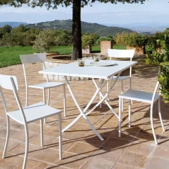 Viadurini in the Garden Gartentische Fest-Gartentisch aus verzinktem Stahl Made in Italy - Blair