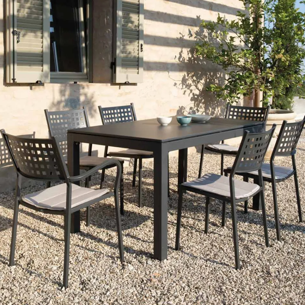 Viadurini in the Garden Ausziehbare Gartentische-Gartentisch ausziehbar auf 250 cm aus Metall Made in Italy - Beverly