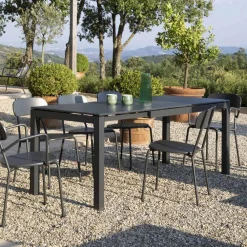 Viadurini in the Garden Ausziehbare Gartentische-Gartentisch ausziehbar auf 250 cm aus Metall Made in Italy - Beverly