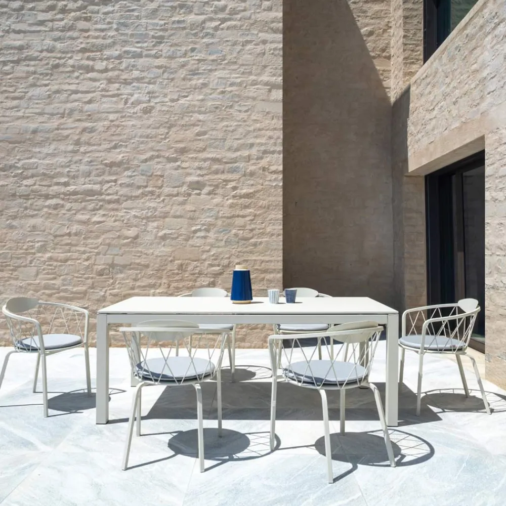 Viadurini in the Garden Ausziehbare Gartentische-Gartentisch ausziehbar auf 250 cm aus Metall Made in Italy - Beverly