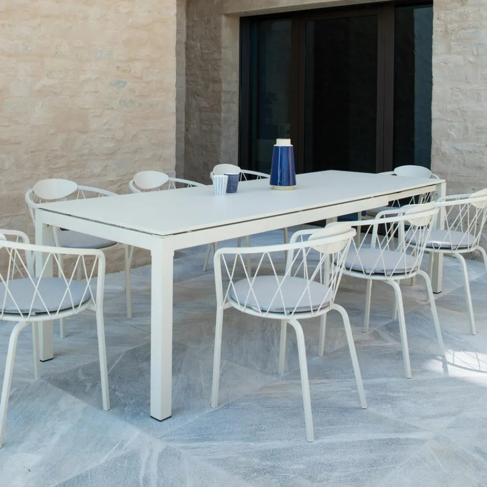 Viadurini in the Garden Ausziehbare Gartentische-Gartentisch ausziehbar auf 250 cm aus Metall Made in Italy - Beverly