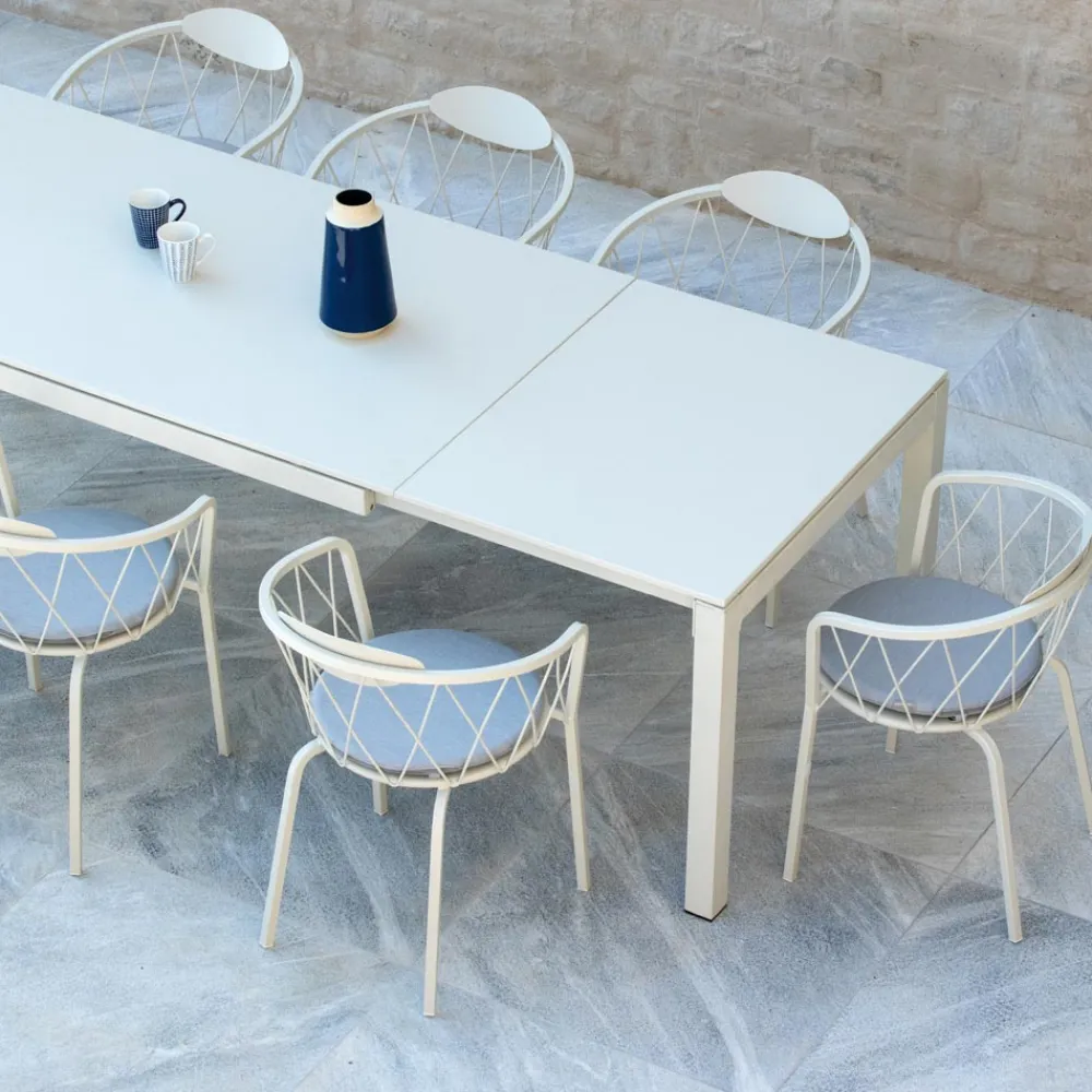 Viadurini in the Garden Ausziehbare Gartentische-Gartentisch ausziehbar auf 250 cm aus Metall Made in Italy - Beverly