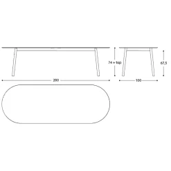 Varaschin Gartentische Aus Aluminium-Gartentisch Farbige HPL-Platte Made in Italy - Emma von