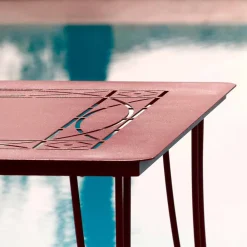 Viadurini in the Garden Gartentische Fest-Gartentisch, handgefertigt, aus lackiertem Eisen Made in Italy - Zagato