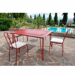 Viadurini in the Garden Gartentische Fest-Gartentisch, handgefertigt, aus lackiertem Eisen Made in Italy - Zagato