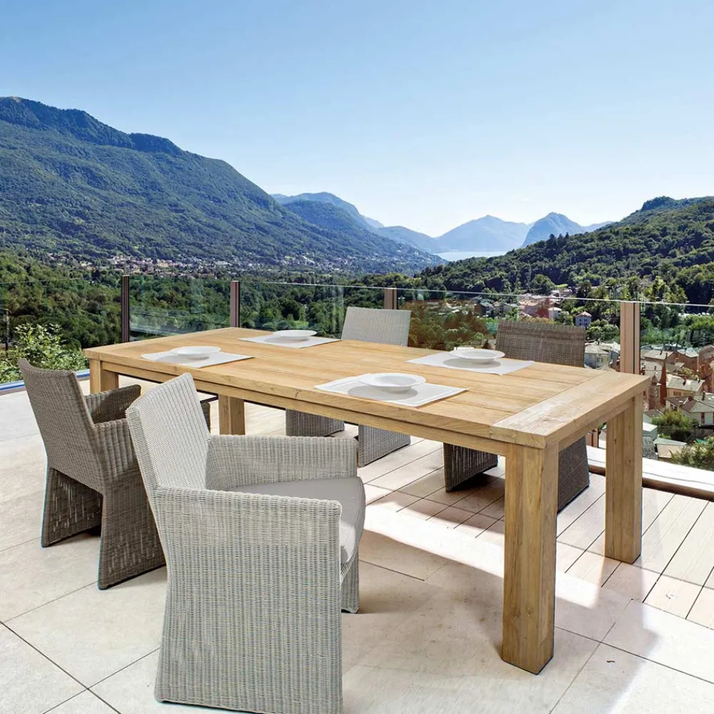 Viadurini in the Garden Gartentische Aus Teakholz-Gartentisch in Design Teakholz, 8 Homemotion Sitze - Hunter