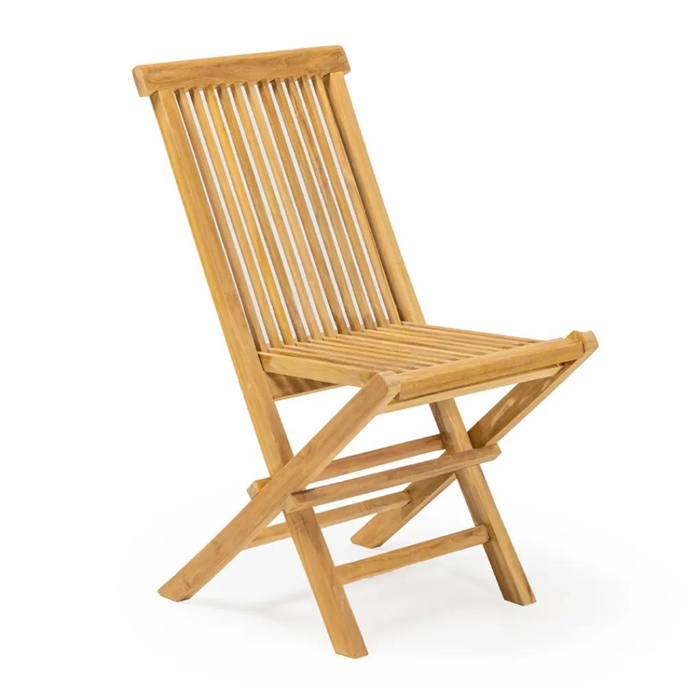 Viadurini in the Garden Gartentische Aus Teakholz-Gartentisch mit 2 Sesseln und 4 Teakholzstühlen - Yggdrasil